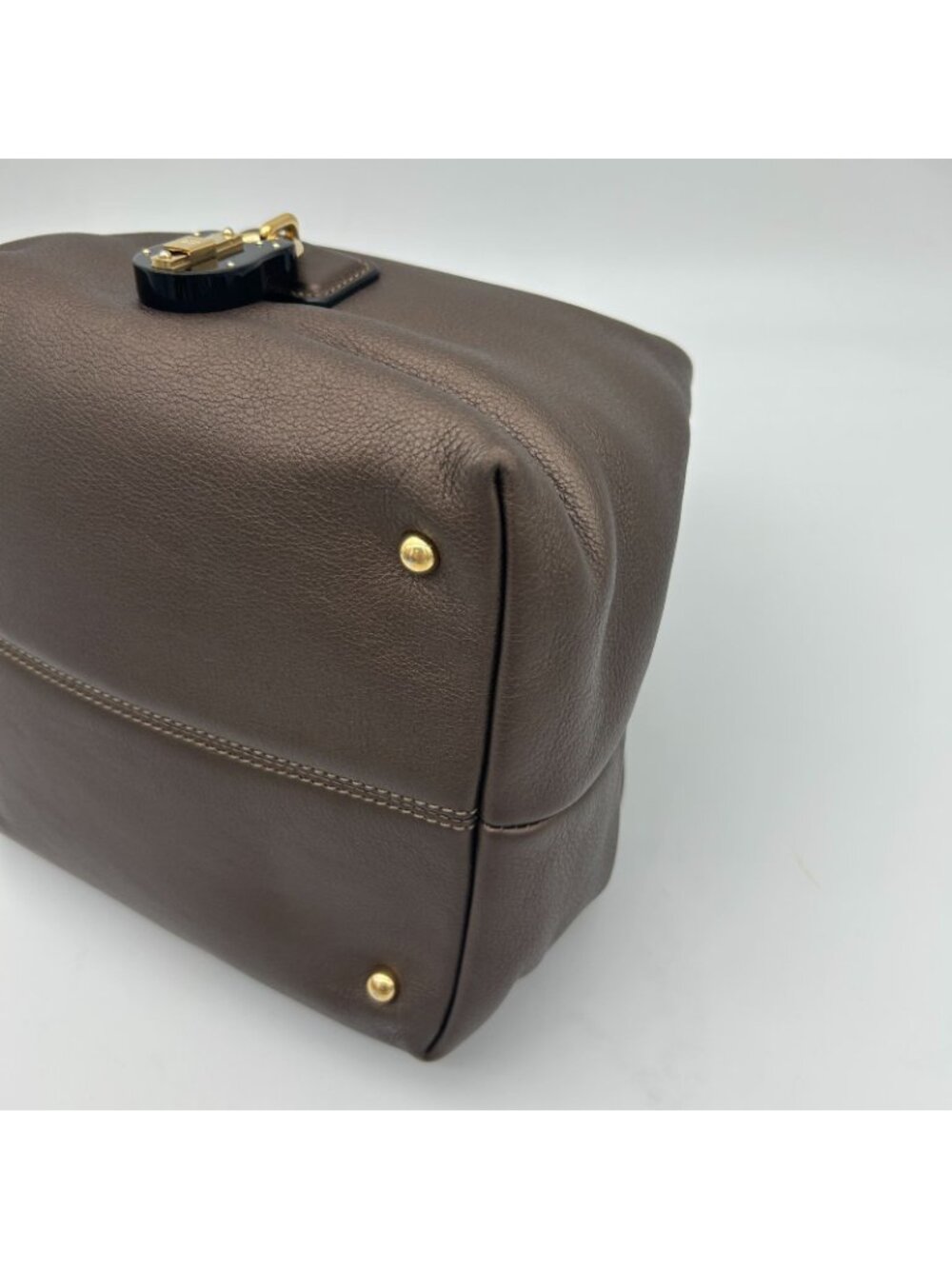 Loewe Karie Tote Bag Canvas Leather Gold - Picture 12 of 16